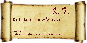 Kriston Tarzícia névjegykártya